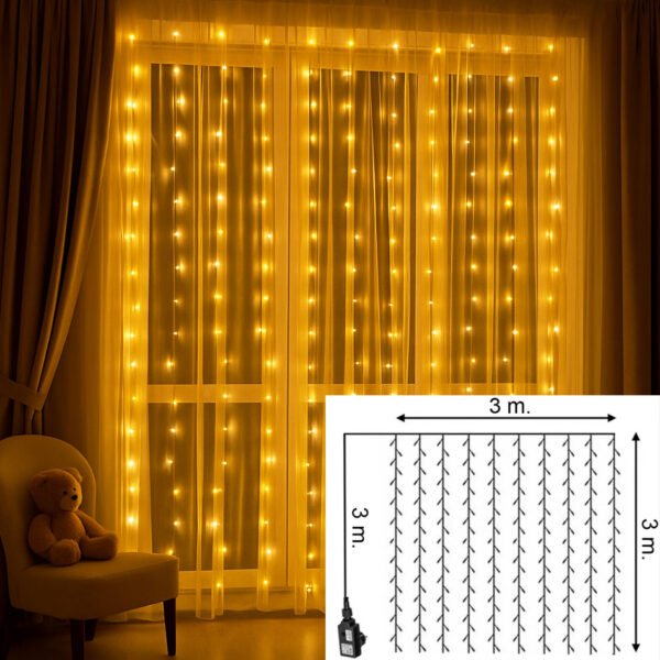 led lempučių užuolaida 3m