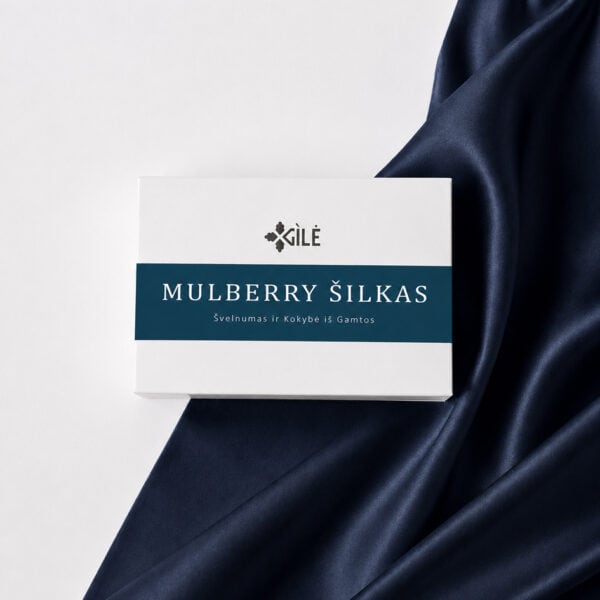 Mulberry šilko pagalvės užvalkalas Dark Navy 22 mm