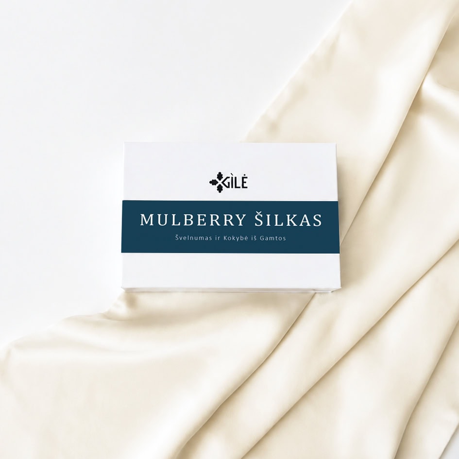 Mulberry šilko pagalvės užvalkalas Cream 22 mm