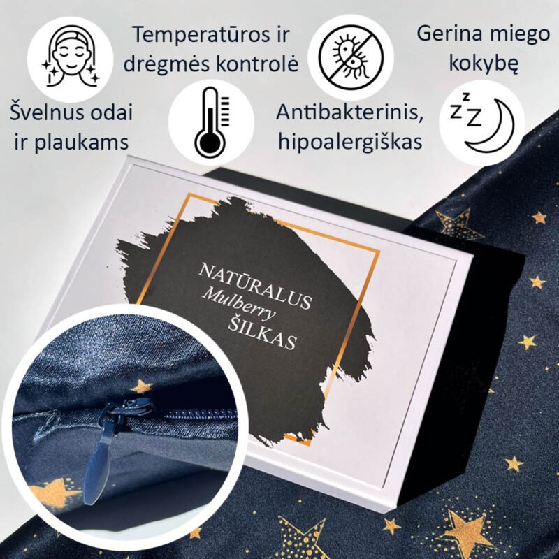 šilkinis užvalkalas pagalvei