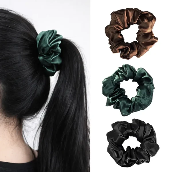 3 Šilkinės gumytės plaukams