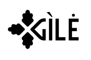 Gilė logotipas – Juodalapės kuriamas registruotas tekstilės ženklas