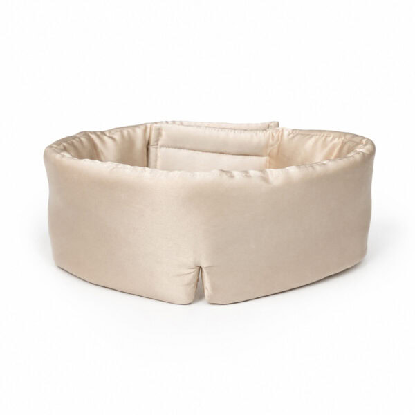 Šampaninė „Gilė“ šilkinė miego kaukė iš 22 momų Mulberry šilko